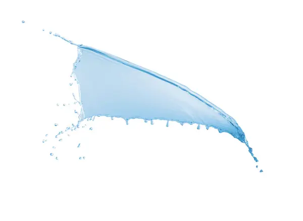 Splash Διαυγές Νερό Που Απομονώνονται Λευκό — Φωτογραφία Αρχείου