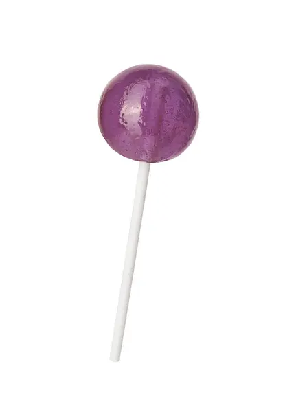 Вкусный Фиолетовый Леденец Изолированный Белом Кондитерские Изделия — стоковое фото