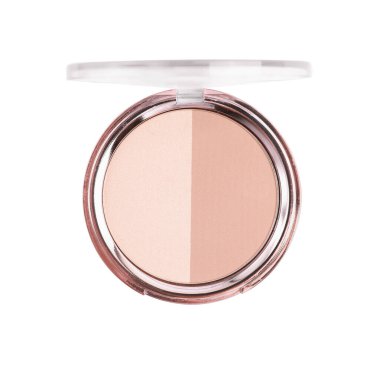 Yüz pudrası beyaz, üst görünümde izole