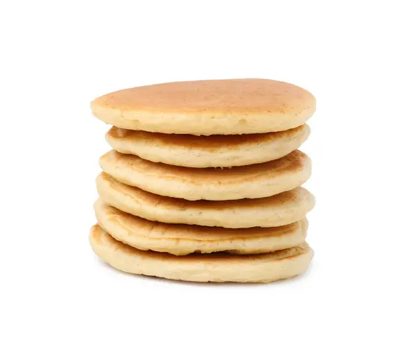 Stack Tasty Pancakes Isolated White — Stock Photo, Image