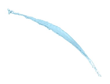 Beyaza izole edilmiş berrak su damlası