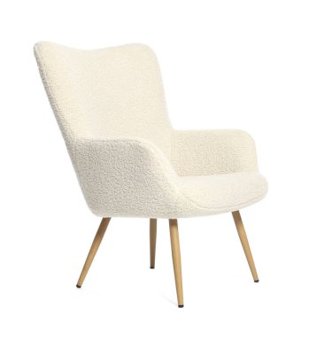 Beyaz tenli rahat bir koltuk.