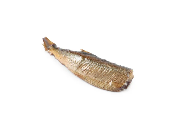Lezzetli Bir Tütsülenmiş Balık Beyazda Izole — Stok fotoğraf