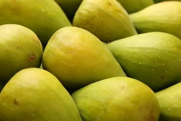 Many Fresh Green Figs Background Closeup —  Fotos de Stock