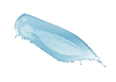 Beyaza izole edilmiş berrak su damlası