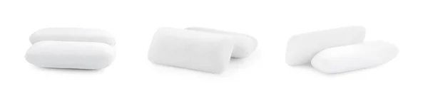 白で隔離されたペレットチューイングガム セット — ストック写真