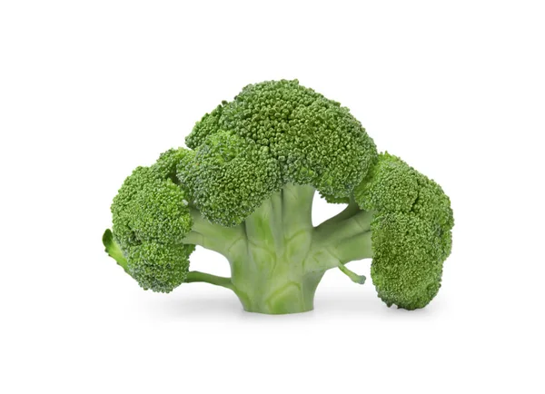 Fresh Raw Green Broccoli Isolated White — Stock Photo, Image