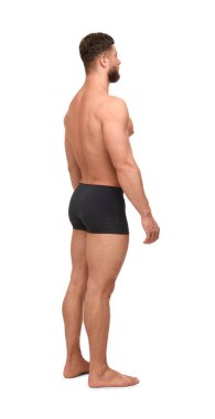 Beyaz tenli yakışıklı kaslı adam. Seksi vücut.