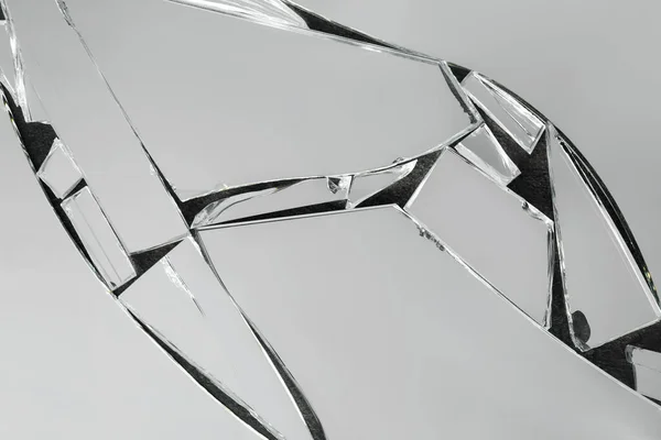 Scherben Eines Zerbrochenen Spiegels Auf Dunklem Hintergrund Draufsicht — Stockfoto