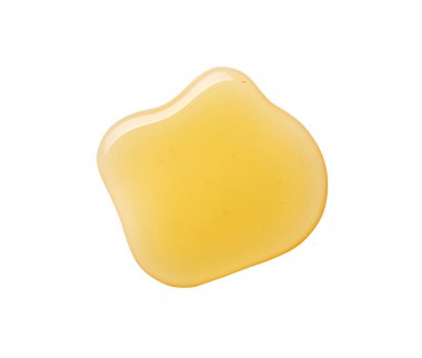 Lezzetli doğal bal damlası beyaza izole edilmiş, üst manzara