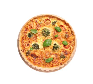 Lezzetli ev yapımı sebzeli kiş.