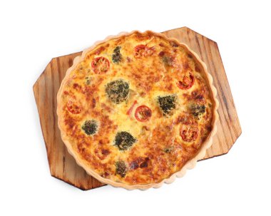 Lezzetli ev yapımı sebzeli kiş.