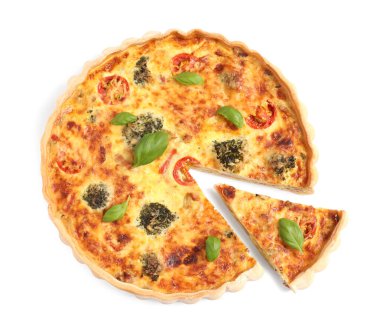 Lezzetli ev yapımı sebzeli kiş.