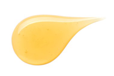 Lezzetli doğal bal damlası beyaza izole edilmiş, üst manzara