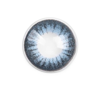 Mavi lens beyaz, üst görünümde izole edildi