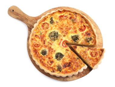 Lezzetli ev yapımı sebzeli kiş.