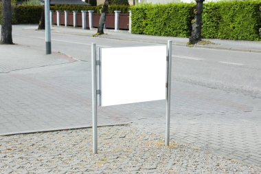 Şehirde boş tabela var. Tasarım için Model