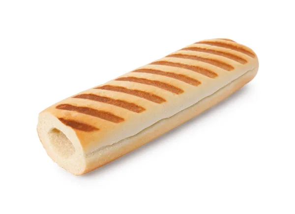 Friss Hot Dog Zsemle Izolált Fehér — Stock Fotó