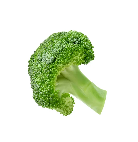 Čerstvě Syrová Zelená Brokolice Izolovaná Bílém — Stock fotografie