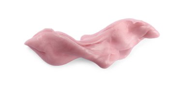 Biri beyaz, üst görünümde izole edilmiş sakız.