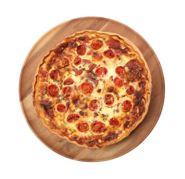 Prosciutto ve domatesli nefis ev yapımı kiş.