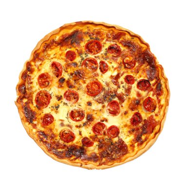 Prosciutto ve domatesli nefis ev yapımı kiş.