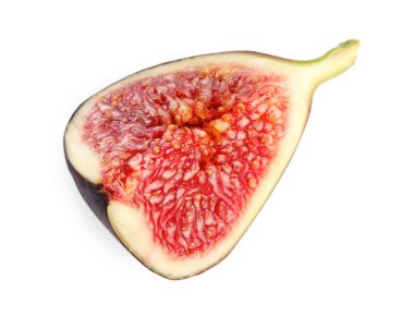 Bir parça taze incir beyazda izole edilmiş.