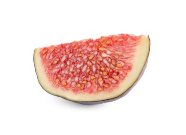 Bir parça taze incir beyazda izole edilmiş.