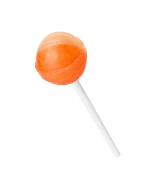 Bir tatlı renkli lolipop beyaz üzerine izole edilmiş.