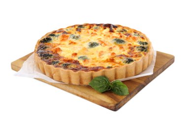 Somon ve brokolili nefis ev yapımı kiş.