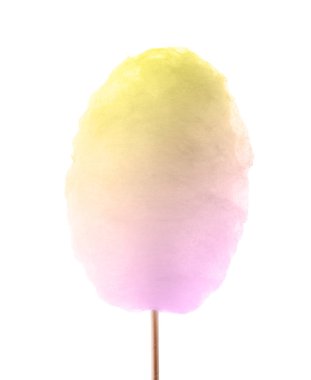 Bir parlak pamuk helva beyaz üzerine izole