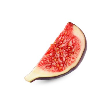 Bir parça taze incir beyazda izole edilmiş.