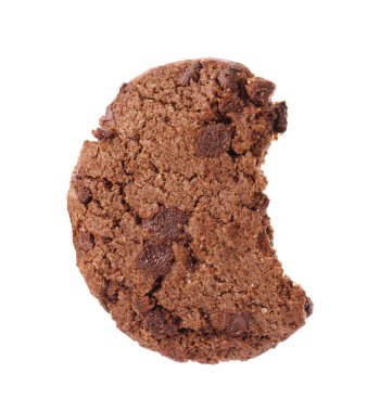 Lezzetli bir parça kurabiye beyaza izole edilmiş.