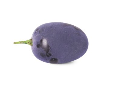 Taze, koyu mavi bir üzüm, beyaz üzerine izole edilmiş.