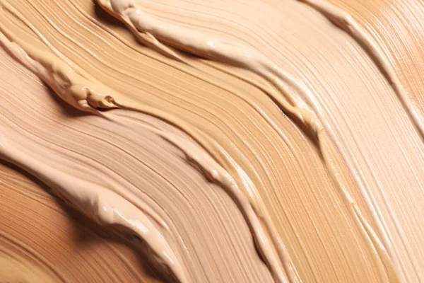stock image Samples of skin foundation as background, closeup