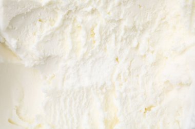 Arka plan olarak lezzetli vanilyalı dondurma, üst manzara.