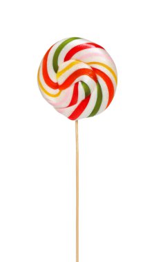 Stick with colorful lollipop swirl isolated on white