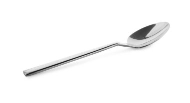 Beyaz tenli temiz bir kaşık.