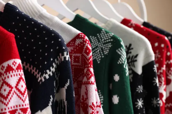 크리스마스 스웨터와 클로즈업 — 스톡 사진