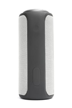 Bir taşınabilir bluetooth hoparlörü beyaza izole edilmiş. Ses ekipmanları