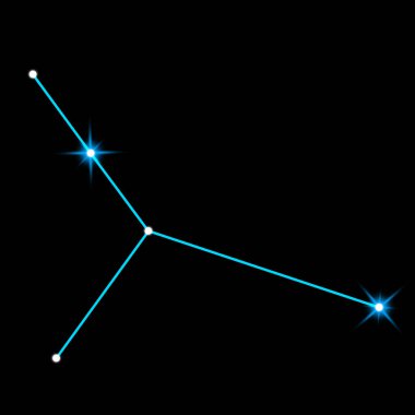 Cancer constellation. Stick figure pattern on black background clipart