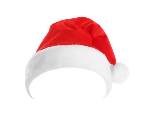 stock image Red Santa Claus hat isolated on white