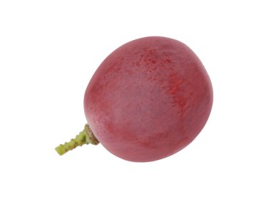 Bir olgun kırmızı üzüm, beyaz üzerine izole edilmiş.