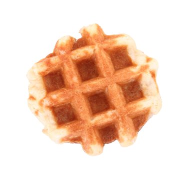 Beyaz bir Belçika waffle 'ı.