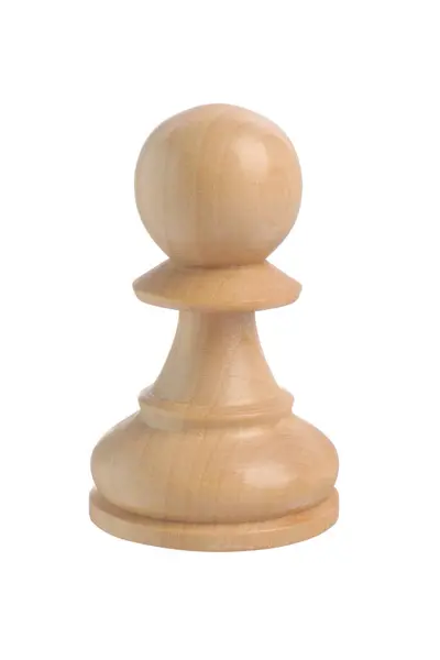 白に単離された1つの木のチェス — ストック写真