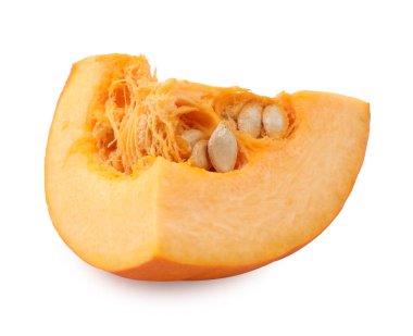 Taze olgun balkabağı beyazı izole etmiş.