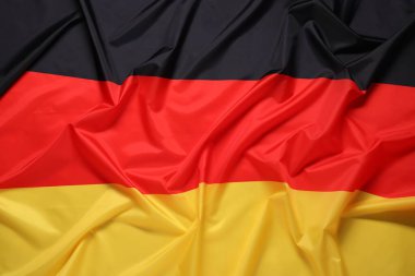 Arka plan olarak Almanya bayrağı, üst görüş. Ulusal sembol