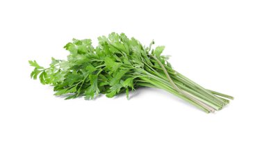 Beyaz maydanoz yaprakları yığını.