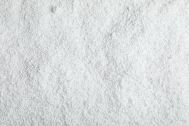 Arkaplan olarak beyaz kar yığını, üst görünüm