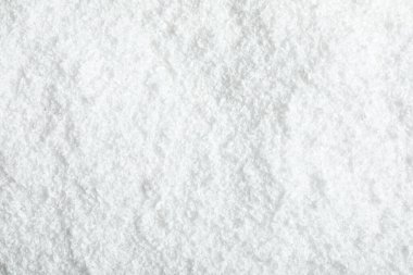 Arkaplan olarak beyaz kar yığını, üst görünüm